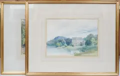 Views of the Schloss Reinhardsbrunn by William Callow, watercolor, sold Apr 2025