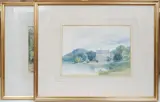 Views of the Schloss Reinhardsbrunn by William Callow, watercolor, sold Apr 2025