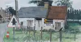 Farm Buildings, Carrigny, L by Jim Russell, watercolour, sold Apr 2025