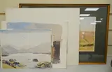Collection of watercolours by Len Roope, watercolor, sold Apr 2025