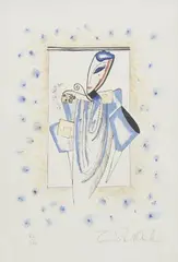 Colour print by Zandra Rhodes, print, sold Apr 2025