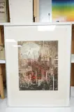 Le Cage Ouverte by Renée Lubarow, etching, sold Apr 2025