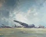 Day Break by Frank Wootton, oil on canvas, sold Apr 2025