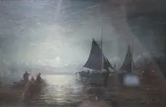 Monochrome by William Adolphus Knell, oil on board, sold Apr 2025