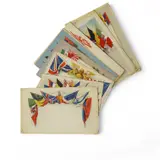 Nine original watercolours for patriotic postcard designs by Charles Thomas Howard, watercolor, sold Apr 2025