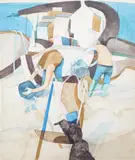 Lyme Regis by George Large, watercolour, sold Apr 2025