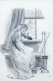 The Imprisoned Princess by Alice Havers, ink and wash, offered Apr 2025