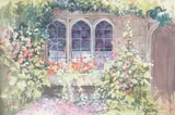 Cottages in Ripley by Simon Bull, watercolour on card, sold Apr 2025