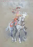 Boots & Saddles! by Bernard Granville Baker, watercolour, sold Apr 2025