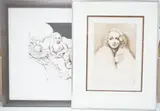 Comprising: Jean Harlow by Frank Martin, pencil, sold Apr 2025