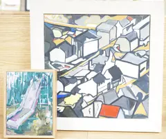 Small slide by Katharine Le Hardy, 2020, oil on board, sold Mar 2025