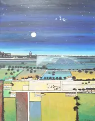 'The countryside at the back of Gatwick Airport by Robin Alexander Elliott, oil on canvas, sold Mar 2025