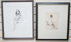 Comprising: Seated Nude by Frank Martin, pencil, sold Mar 2025