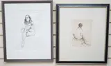 Comprising: Seated Nude by Frank Martin, pencil, sold Mar 2025