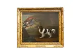 Spaniel and a buzzard in a landscapeoil on canvassigned and dated 174261 by Charles Collins, 1742, oil on canvas, sold Mar 2025