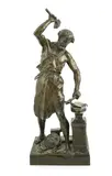 Opus Improbum Omnia Vincit by Émile Louis Picault, bronze, sold Mar 2025