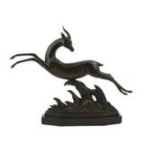 An Art Deco bronze model of a running gazelle by Lucien Charles Edouard Alliot, bronze, sold Mar 2025