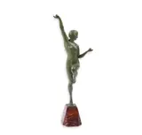A French Art Deco patinated bronze figure of a nude by René André Varnier, bronze, sold Mar 2025