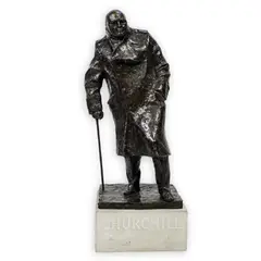 A cast bronze of Sir Winston Churchill by Ivor Roberts-Jones, bronze, sold Mar 2025