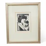 Tibby & Patch by John Nash, woodcut, sold Mar 2025