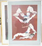 Comprising: Trapeze artists by Stanisław Frenkiel, oil, sold Mar 2025