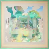 Garden enclosed by Julian Bond, oil on canvas, sold Mar 2025