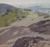 Midsummer Hill by Herbert E. Peart, 1926, oil, sold Mar 2025