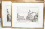 St. Paul by Dennis Flanders, ink and watercolours, sold Mar 2025