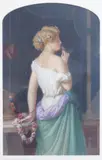 The Song Bird by Augustus Jules Bouvier, watercolour, sold Mar 2025