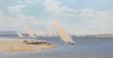 Nile scene by Aleksandr Nikolaev Roussoff, 1894, watercolour, sold Mar 2025