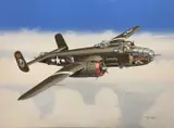 North American Mitchell USAAF by Mike Bailey, acrylic, sold May 2026