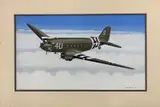 Douglas C47 Skytrain USAAF by Mike Bailey, 1985, gouache, sold May 2026