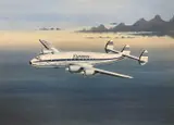 Lockheed L-49 Constellation Euravia Airlines by Mike Bailey, gouache, sold May 2026