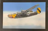 Consolidated B24 Liberator 44th BG USAAF by Mike Bailey, gouache, sold May 2026