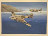 Martin Baltimore RAF Formation by Mike Bailey, gouache, sold May 2026