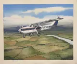 Cessna C150 by Mike Bailey, gouache, sold May 2026