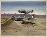 Vickers Wellesley RAF Formation by Mike Bailey, gouache, sold May 2026