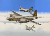 Martin Marauder USAAF Formation by Mike Bailey, gouache, sold May 2026