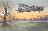 Boeing B17 Flying Fortress USAAF by Mike Bailey, gouache, offered May 2026