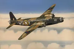Vickers Wellington RAF by Mike Bailey, gouache, sold May 2026