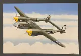Lockheed P-38 Lightning USAAF by Mike Bailey, gouache, offered May 2026