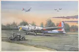 Boeing B17 Flying Fortress USAAF by Mike Bailey, gouache, sold May 2026