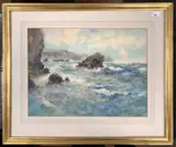 A Rocky Coastline with choppy waters by Joseph Hughes Clayton, watercolour, sold Apr 2026