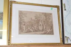After Marcantonio Franceschini by Francesco Bartolozzi, 1765, engraving, sold Apr 2026