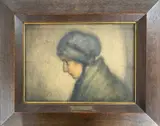 Side profile of a young lady by George Chavignaud, pastel, sold Apr 2026