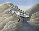 Hawker Fury RAF by Mike Bailey, gouache, offered Apr 2026
