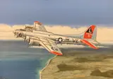 'Boeing B17 Flying Fortress USAAF 381st Bomb Group by Mike Bailey, gouache, sold Apr 2026
