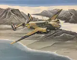 Lockhead Hudson RAF by Mike Bailey, gouache, offered Apr 2026