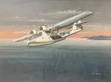 Consolidated Catalina Flying Boat RAF by Mike Bailey, gouache, sold Apr 2026