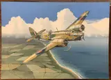 Bristol Blenheim RAF by Mike Bailey, gouache, sold Apr 2026